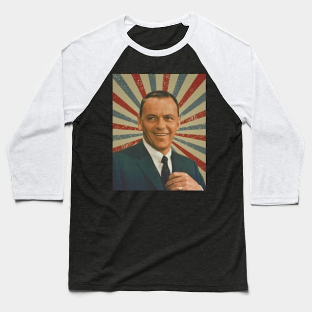 Frank Sinatra Baseball T-Shirt by LivingCapital 